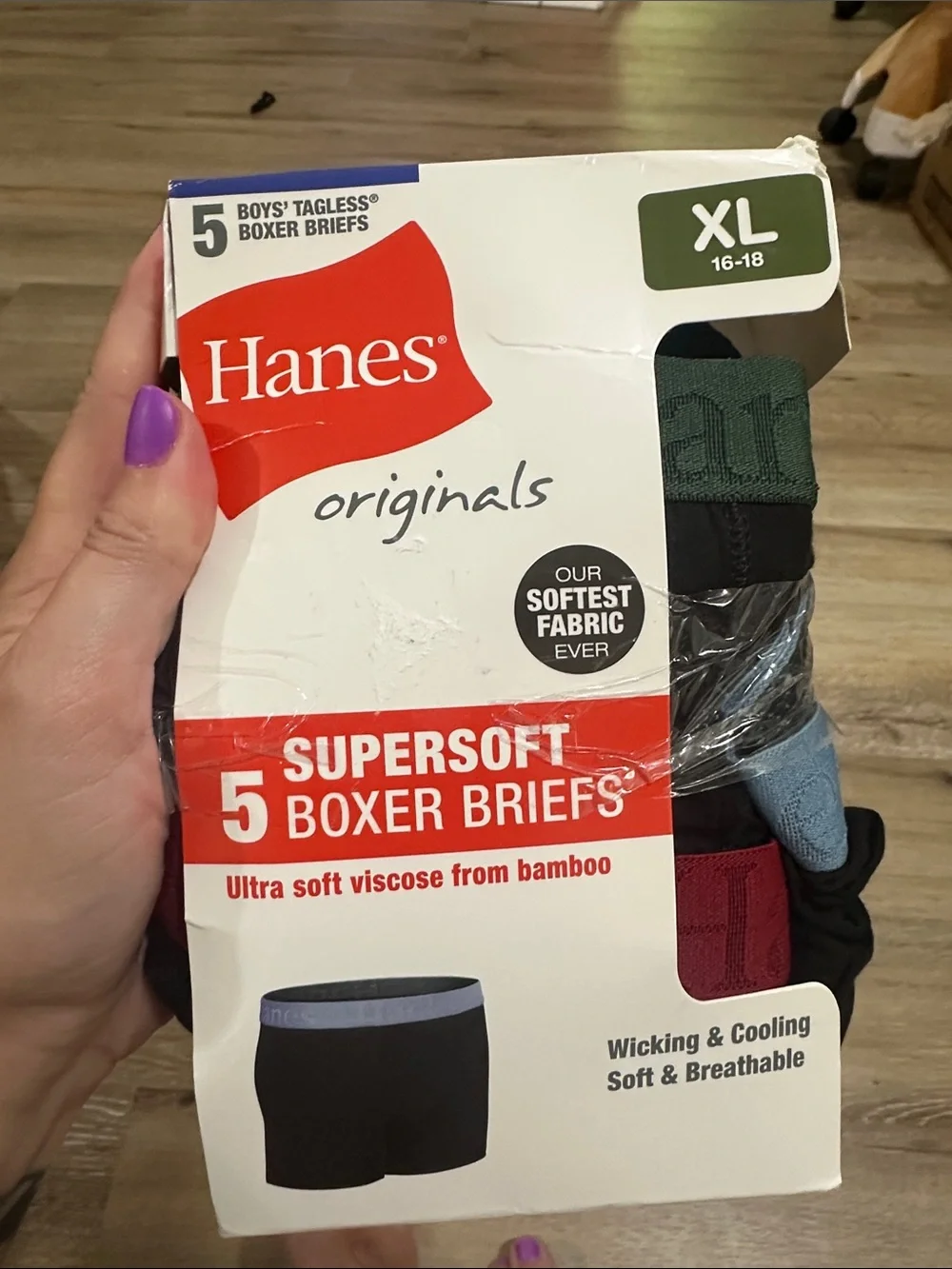 5 boys tagless boxer briefs - super soft - ultra soft viscose from bamboo